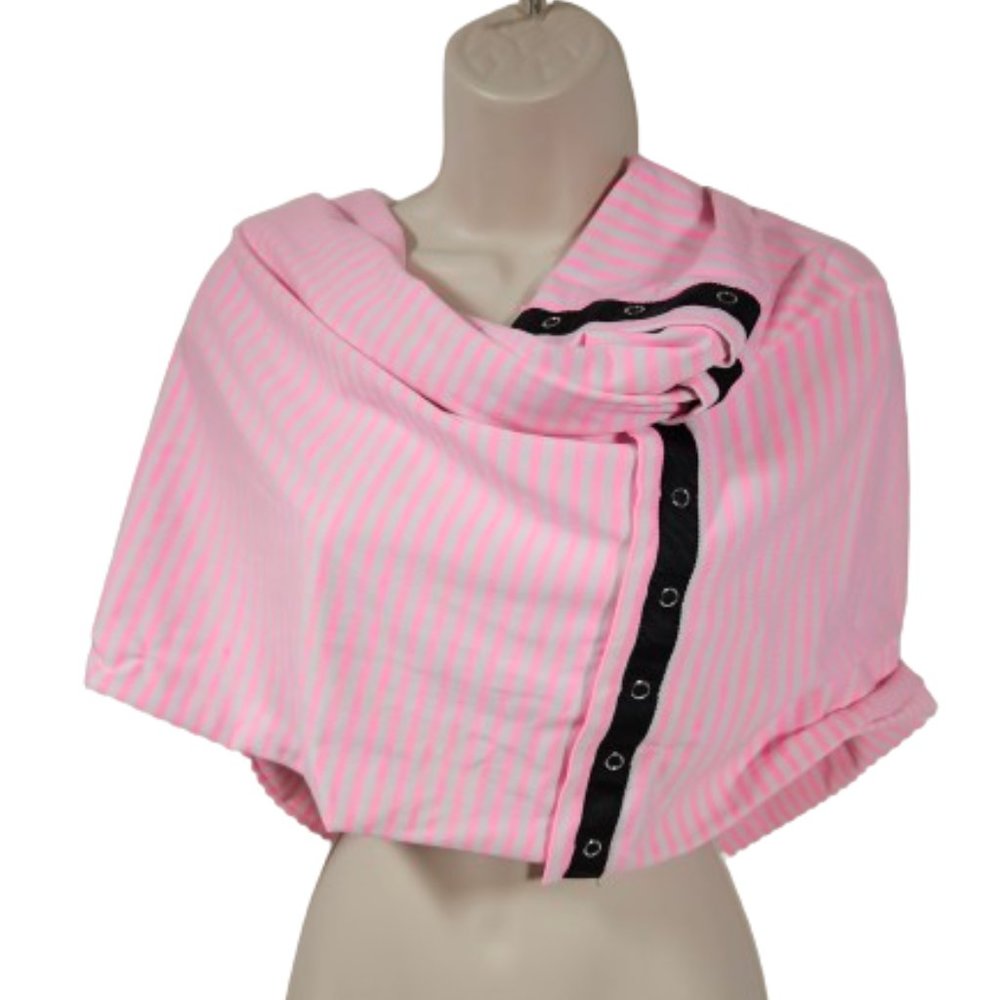 Lululemon Vinyasa scarf luon light pink and white stripe